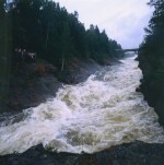 Paesaggio: apertura canalone scarico cent. idroelettrica, rapide