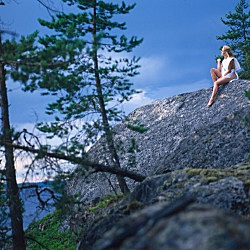 Paesaggio:Tessa sulla roccia